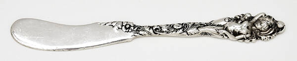 Love Disarmed (Sterling, 1899) Flat Handle Butter Spreader