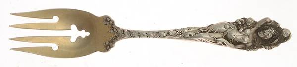 Love Disarmed (Sterling, 1899) Monogram Individual Salad Fork