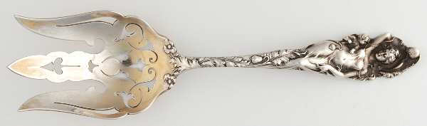 Love Disarmed (Sterling, 1899) Solid Salad Serving Fork