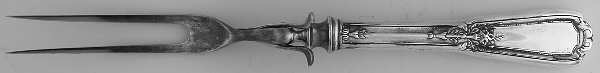 Louis XVI (Silverplate, 1926) Large Roast Carving Fork, Silverplate Prongs
