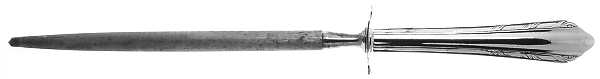 Madamoiselle (Silverplate) Large Roast Knife Sharpener wSteel Rod