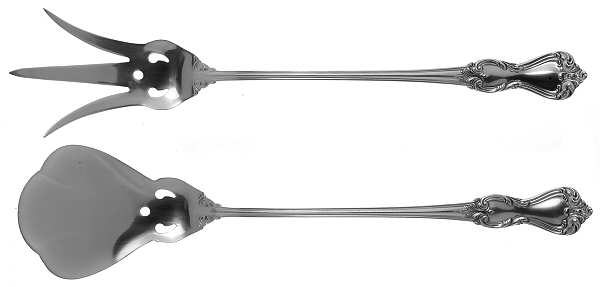 Marlborough (Sterling, 1906, No Monos) 2 Pc Large Lettuce Serving Set