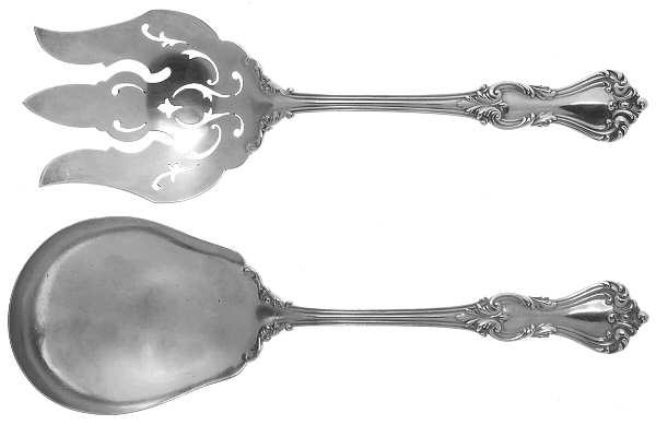 Marlborough (Sterling, 1906, No Monos) (2 Pc) Solid Salad Set