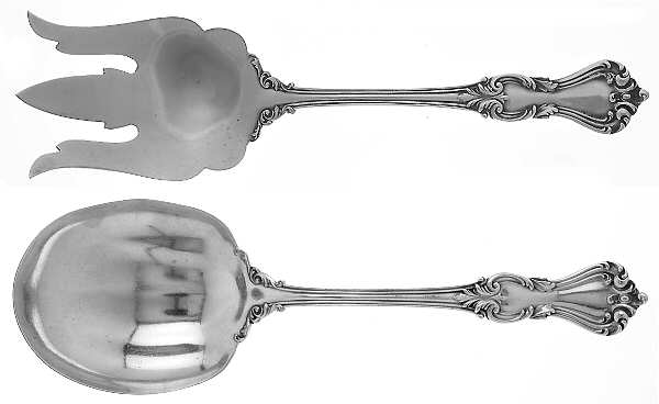 Marlborough (Sterling, 1906, No Monos) (2 Pc) Solid Salad Set