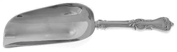Marlborough (Sterling, 1906, No Monos) Ice Scoop with Silverplate Bowl