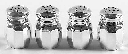 Sterling Hollowware Individual Salt and Pepper Set (4 Sets)