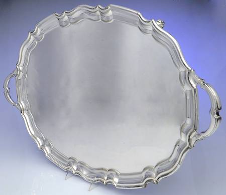 Silverplate Hollowware Large Footed Waiter Tray