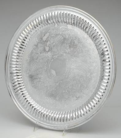 Silverplate Hollowware 14" Round Tray