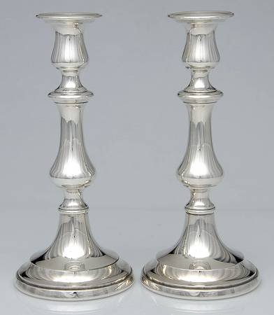 Silverplate Hollowware Pair of 10" Candlesticks