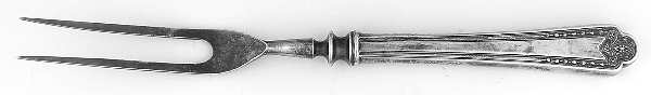 Normandy (Silverplate, 1925) Small Steak Carving Fork with Stainless Prongs