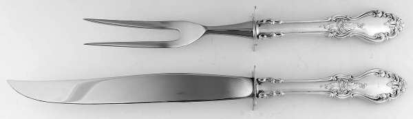 Old Virginia (Sterling) (2 Pc)Carving Set-Lg Stnbl/Roast w/Sterling Guard
