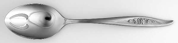 One Rose (Stainless, 1962) Pierced Tablespoon (Serving Spoon)