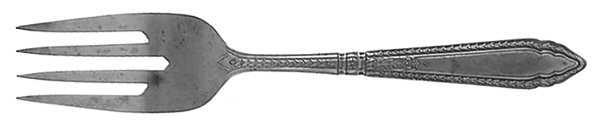 Oxford (Sterling, 1928, No Monograms) Individual Salad Fork