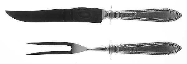 Oxford (Sterling, 1928, No Monograms) Small Stainless Blade 2-Piece Steak Carving Set