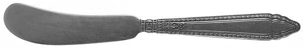 Oxford (Sterling, 1928, No Monograms) Flat Handle Butter Spreader
