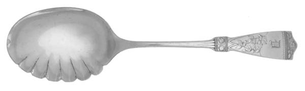 Parisian (Silverplate, 1887) Monogram Medium Solid Berry Casserole Spoon
