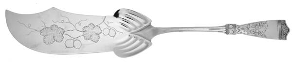 Parisian (Silverplate, 1887) Large Solid Bright Cut Fish Serving Knife