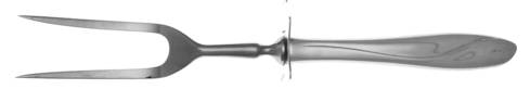 Petite Fleur (Sterling, 1961) Lg Carving/Roast Fork-Stn Prong w/Sterling Guard