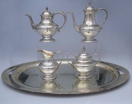 The Pilgrim (Sterling) 5 Piece Tea Set (SCP, STP, SCR, SSU, WT24C)
