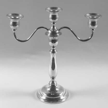 The Pilgrim (Sterling) Medium 3 Light Candelabra