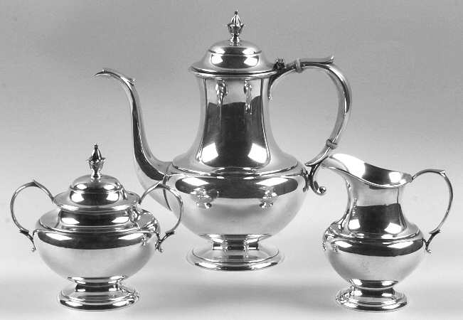 The Pilgrim (Sterling) 3-Piece Coffee Set with Coffee Pot