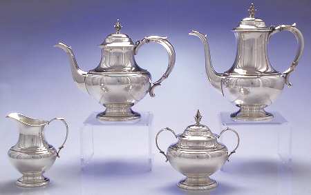 The Pilgrim (Sterling) 4 Piece Tea Set (SCP, STP, SCR, SSU)