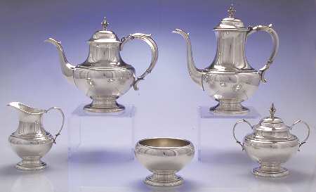 The Pilgrim (Sterling) 5 Piece Tea Set (SCP, STP, SCR, SSU, SWB)
