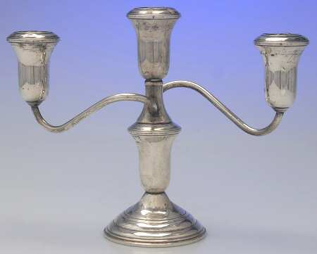 The Pilgrim (Sterling) Weighted 3 Light Candelabra