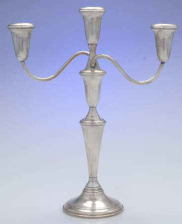 The Pilgrim (Sterling) Weighted 3 Light Candelabra