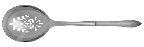 Pointed Antique (Sterling, 1895) Casserole Spoon with Pierced Stainless Bowl HC