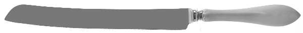 Pointed Antique (Sterling, 1895) Wedding Cake Knife with Stainless Blade