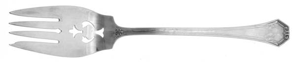 Pompeian (Silverplate, 1930) Small Solid Cold Meat Serving Fork