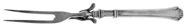 Pompeian (Silverplate, 1930) Large Stainless-Prong Roast Carving Fork