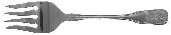 RDS23 (STAINLESS) Medium Solid Cold Meat Serving Fork