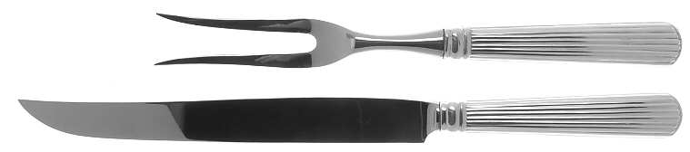 Corinthian (Silverplate) Large 2-Piece Roast Carving Set w/Stainless Blade