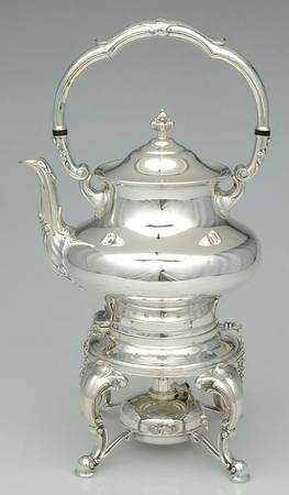 Regent-Plain (Silverplate Hollowware) Kettle, Stand & Burner