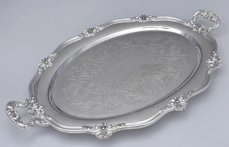 Regent-Plain (Silverplate Hollowware) 23" 4 Toed Waiter Tray