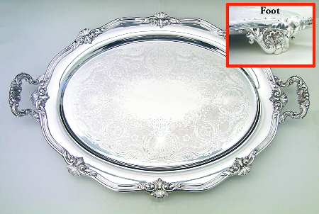 Regent-Plain (Silverplate Hollowware) Large Footed Waiter Tray