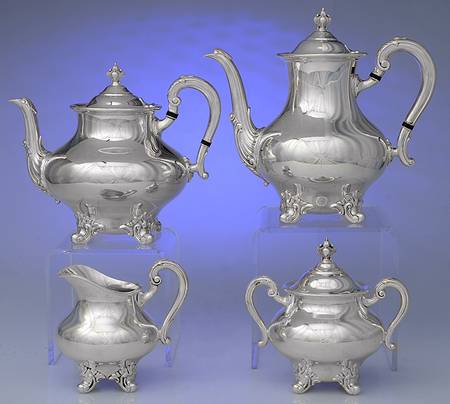 Regent-Plain (Silverplate Hollowware) (4 Piece) Silverplate Tea Set