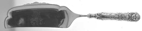 Renaissance (Silverplate, 1886, No Monos) Large Flat Handle Crumb Knife/Crumber