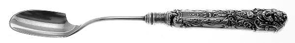 Renaissance (Silverplate, 1886, No Monos) Cheese Scoop with Silverplate Scoop
