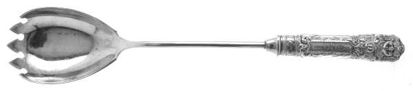 Renaissance (Silverplate, 1886, No Monos) Oversize Solid Salad Servng Fork