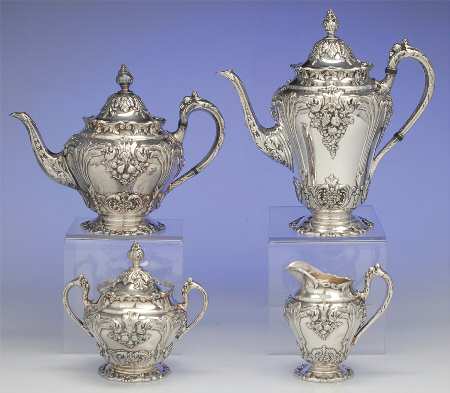 Renaissance (Silverplate, Hollowware) (4 Piece) Silverplate Tea Set