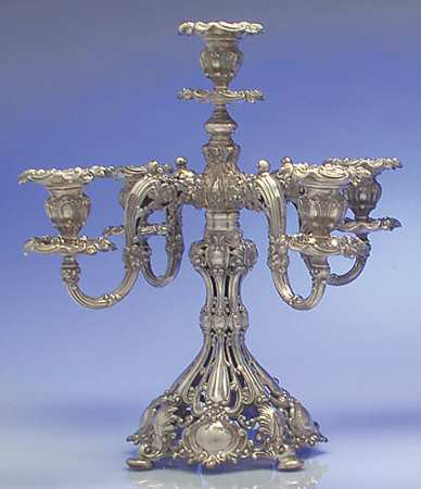 Renaissance (Silverplate, Hollowware) Large Plated 5-Light Candelabra