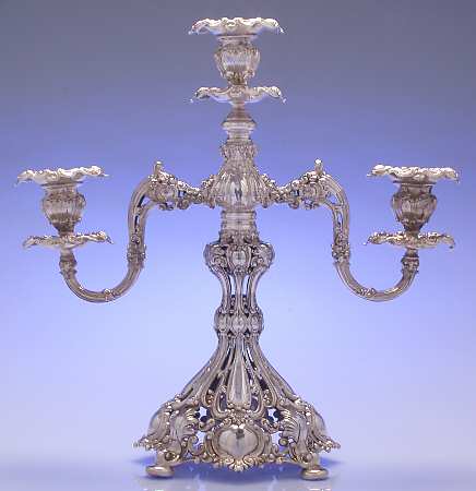Renaissance (Silverplate, Hollowware) Large 3 Light Candelabra