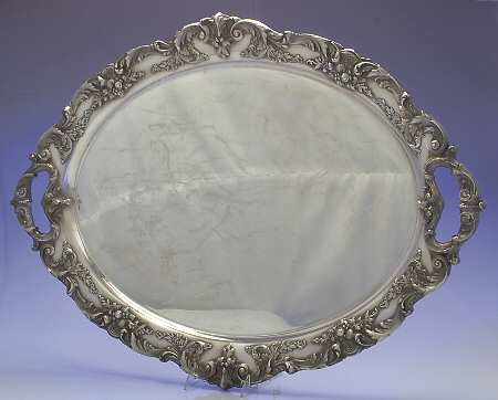 Renaissance (Silverplate, Hollowware) Large Silverplate Waiter Tray