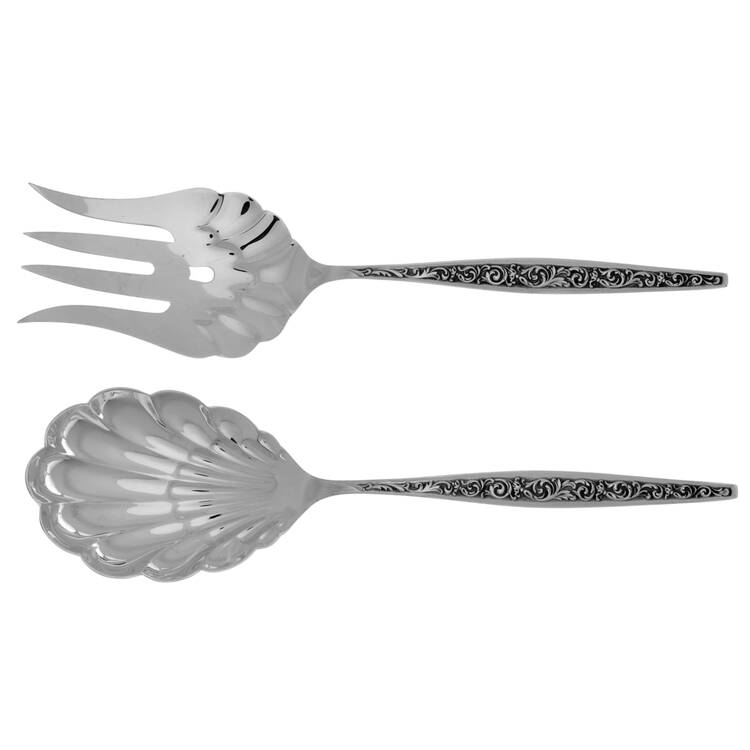 Renaissance Scroll (Sterling, 1969) (2 Pc) Solid Salad Set