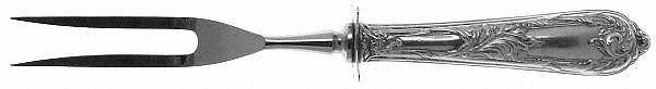 Romaine-Monique (Sterling, 1933, No Monos) Small Steak Carving Fork with Stainless Prongs