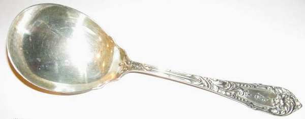 Romaine-Monique (Sterling, 1933, No Monos) Oversize Solid Salad Serving Spoon