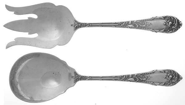 Romaine-Monique (Sterling, 1933, No Monos) Solid Oversized Serving Salad Set
